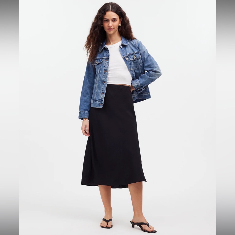 Madewell The Layton Midi Slip Skirt sz 4 NL332